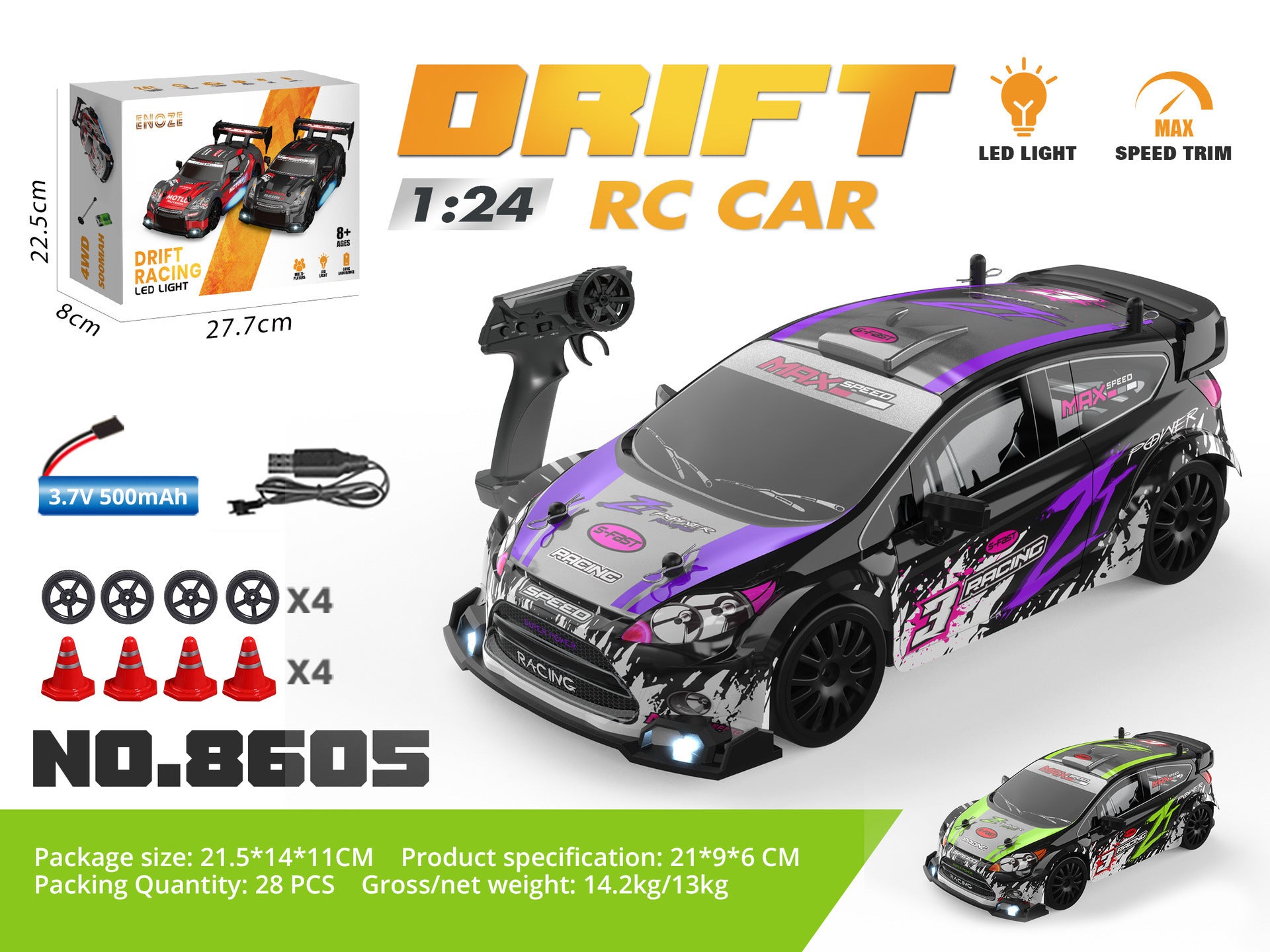 Remote Control Car 1:24 scale (Small size)