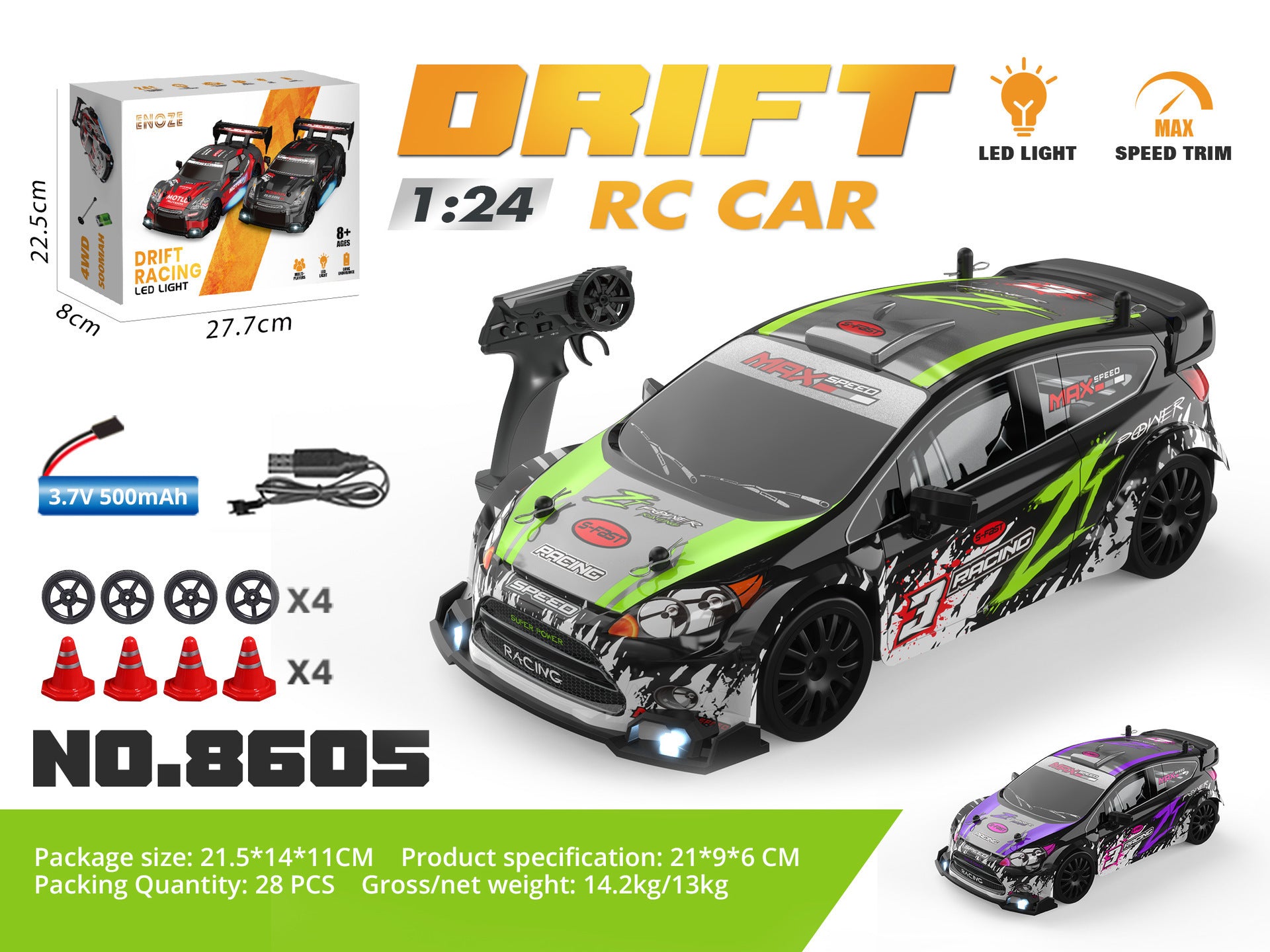 Remote Control Car 1:24 scale (Small size)