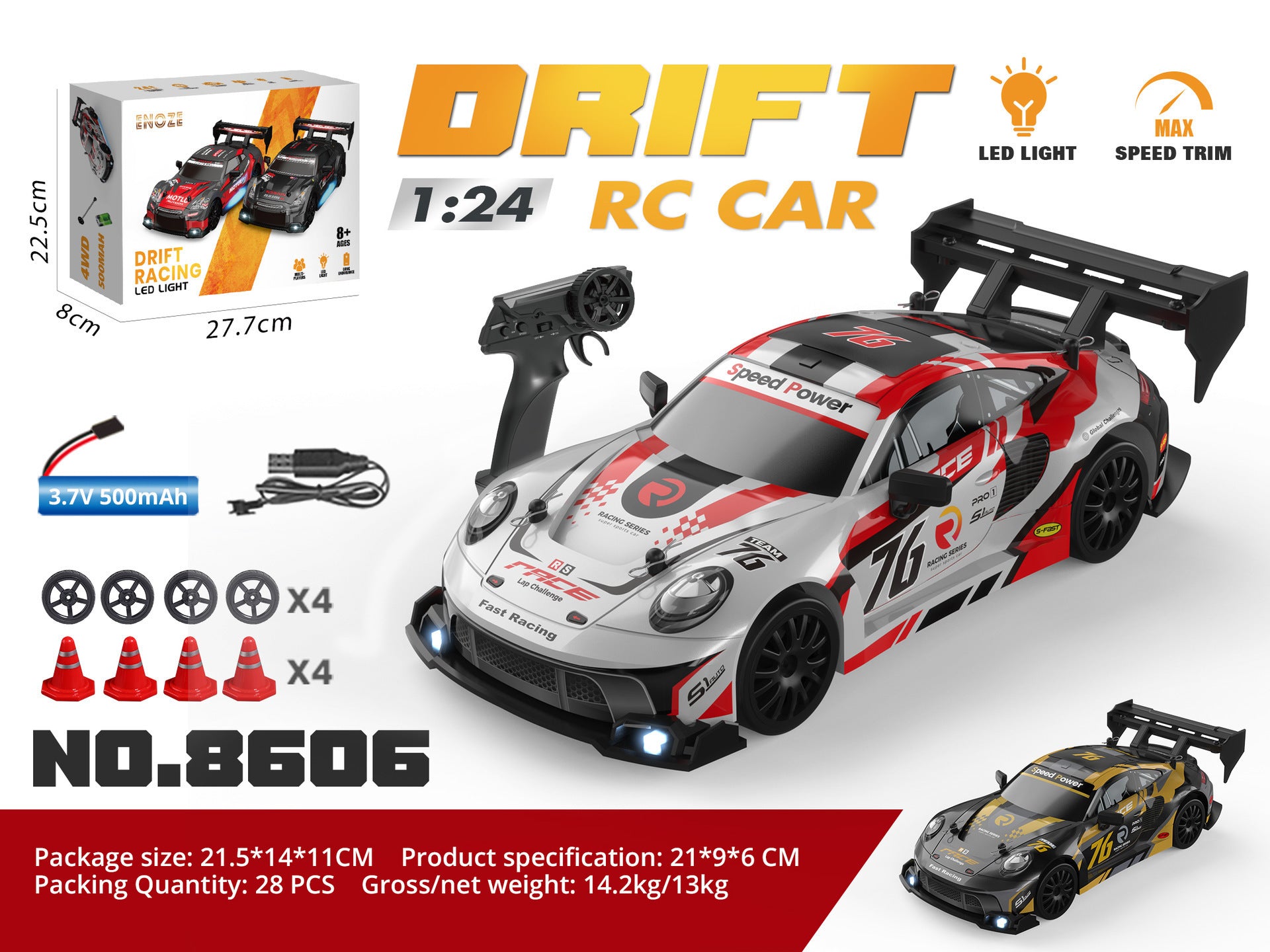 Remote Control Car 1:24 scale (Small size)